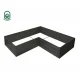 Klasika Garden L-Shaped Raised Garden Bed, Painted Metal, 150x150x30 cm
