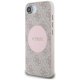 Guess 4G Circle Classic Logo MagSafe Case for iPhone 16e Pink