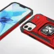 Wozinsky Ring Armor Case for iPhone 14 Plus with Ring Holder and Stand Function, Red