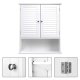 Leobert Hanging Bathroom Cabinet with Adjustable Shelf, White