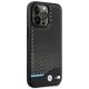 Apple iPhone 14 Pro Max 6,7\" BMW Leather Carbon Case Cover (BMHCP14X22NBCK), Black