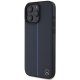 Mercedes iPhone 16 Pro Max Case Blue Line Leather MagSafe, Navy Blue