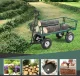 Garden transport cart 200 kg, opening sides, large pneumatic wheels, MultiGarden, green