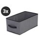 Massido Large Textile Wardrobe with Drawers, Graphite