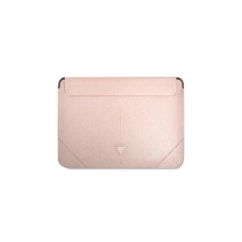 Guess Saffiano Triangle Logo case for a 16" laptop - pink