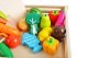 Wooden Chopping Vegetables In A Crate