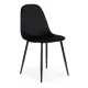 Velvet Dining Chairs Set of 4 ModernHome J933, black