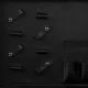 Aluminum Hairdresser and Barber Case, Black and White