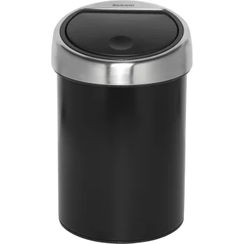 Brabantia Touch Bin 3 Litre Waste Bin, Matt Black