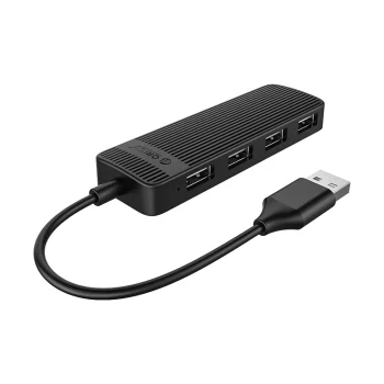 Orico FL02 USB-A Hub with 4x USB-A 2.0 Ports, Black