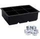 Silicone Ice Cube Tray for 6 Large Cubes DA95, Black
