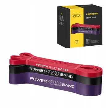 4FIZJO Flexible Power Bands Flexible Rubber Training Tapes Set 3 pcs