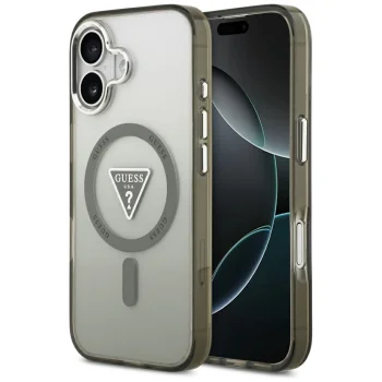 Guess IML Gradient Triangle Logo MagSafe Phone Case Cover iPhone 17 - olive