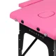 Balance Folding Massage Table, 2 Segments, Wooden Frame, Pink/Black