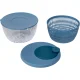 Guzzini Spin&Store Salad Spinner with Lid, 26 cm, Deep Air Blue
