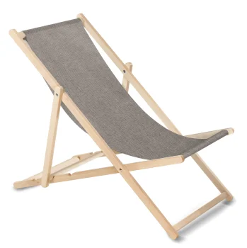 Greenblue GB183M Melange Wooden Deck Chair, Grey