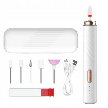 Cordless Nail Drill Machine DA453 for Manicure & Pedicure, White