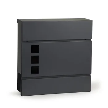 Modernhome HPB932-8 Mailbox with Newspaper Holder, Galvanized Steel, Anthracite