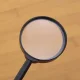 Plastic magnifying glass with round lens, 85 mm, 2.5x magnification