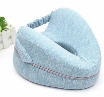 Anatomical Orthopedic Knee Leg Cushion Pillow with Memory Foam, Blue