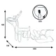 LED Reindeer and Sleigh Christmas Light Decoration 120 cm, Cool White