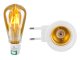 Adapteris ar slēdzi E27 spuldzei, 230V, balts
