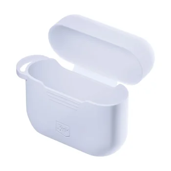 3mk Silicone Earbuds Case for Apple AirPods Pro 3, White