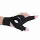 LED Flashlight Gloves for Hands-Free Work, 1 Pair, Black