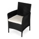 2-Piece Garden Armchair Set with Cushions MultiGarden, Black