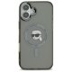 Чехол Karl Lagerfeld для iPhone 16 IML Metal Karl Head MagSafe, черный