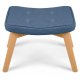 Sofotel Norse Scandinavian Upholstered Footstool, Blue