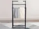 Metal Free-Standing Towel Rack, 3-Tier Loft Style Towel Stand, Black