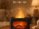 Air Humidifier and Aromatherapy Diffuser with LED Flame Effect, Black