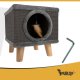 Purlov 26215 Cat House with Bed and Scratching Post