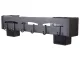 Hanging Kitchen Wall Shelf / Organizer with Hooks, 40 cm, Black
