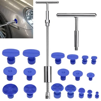 Dent Puller and Paintless Dent Repair Kit with Slide Hammer