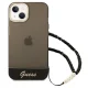 Guess Translucent Pearl Strap Case for iPhone 14 Plus, Black