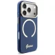 Guess IML Script Metal MagSafe Case for iPhone 17 Pro - Blue