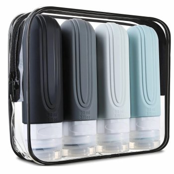 TSA Approved Silicone Travel Bottles 100ml 3.4oz for Toiletries