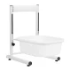 Height Adjustable Pedicure Basin with Footrest, White