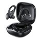 Wireless Bluetooth 5.0 earbuds with 400 mAh charging case power bank, black