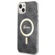 Apple iPhone 14 6.1\" Guess 4G Print MagSafe Case Cover (GUBPP14SH4EACSB) + Charger, Black