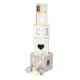 Wooden Stacking Blocks Tower and Shape Sorter, Educational Pyramid Toy 2+