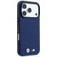 BMW M Carbon Metal Logo MagSafe Case for iPhone 17 Pro / 18 Pro, Navy Blue