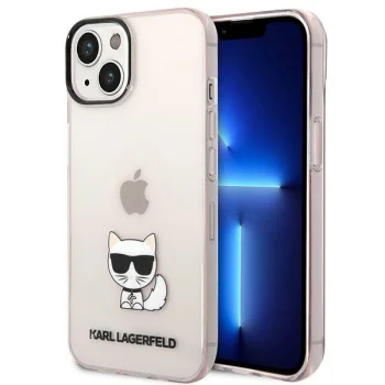 Karl Lagerfeld Choupette Body dėklas iPhone 14 Plus / 15 Plus 6.7", rožinis