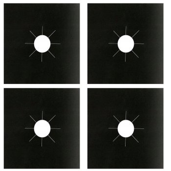 Teflon Gas Stove Burner Protection Mat, 4 pcs.
