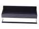 Hanging Wall Shelf with Hooks and Railing, 30 cm, Black