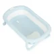 ECOTOYS Collapsible Baby Bathtub with Temperature Sensor Plug, Gray
