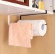 Kitchen Roll Holder Under Shelf Paper Towel Rack Over Door, Black