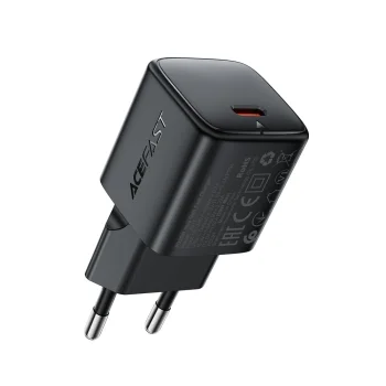 Acefast A117 GaN PD 20W USB-C Wall Charger, Black
